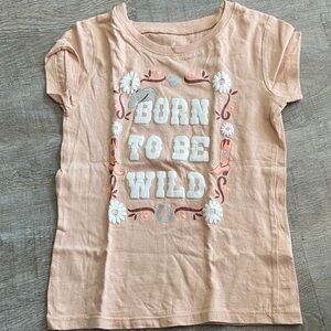 Kids 'Born to Be Wild' Peach T-Shirt